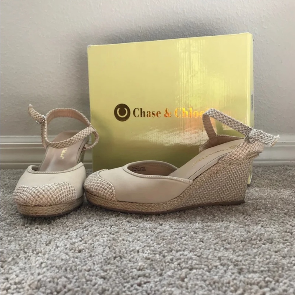 Chase & Chloe Nude Espadrilles